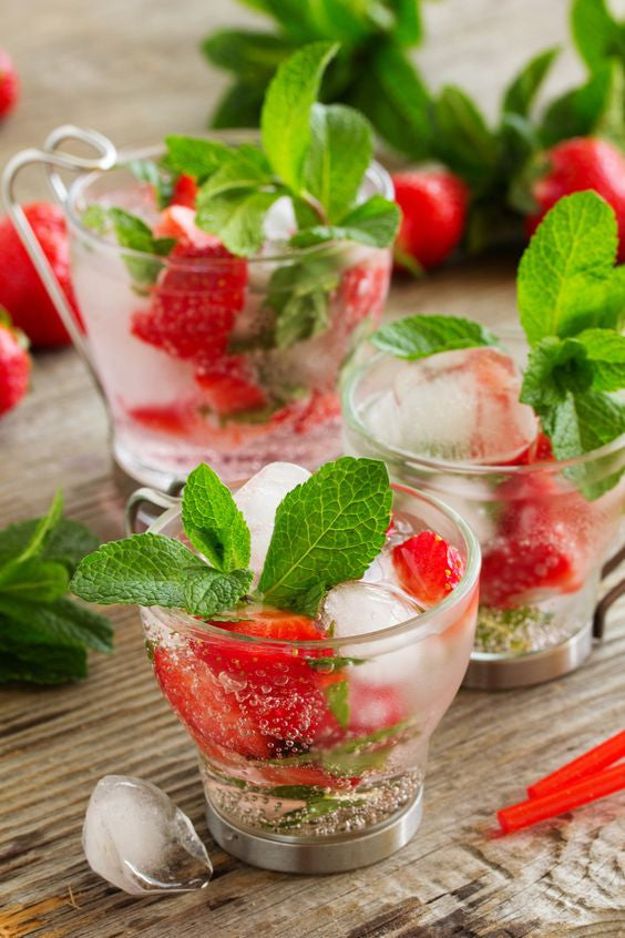 Mint & Strawberry Fizz Mocktail