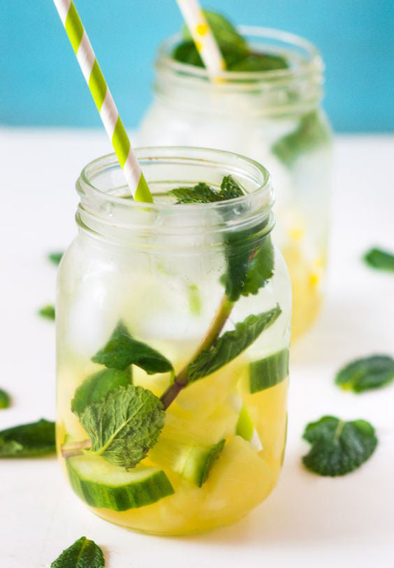 Pineapple, Cucumber & Mint infused water